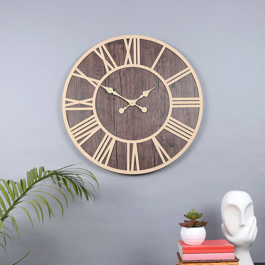 wc9 Modern Rustic Wall Clock with Cutout Details