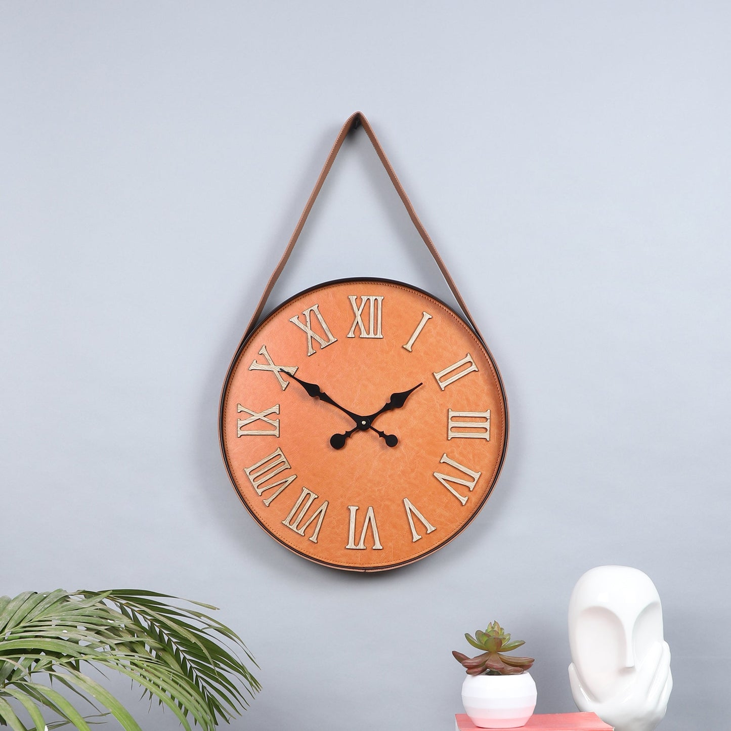 wc1 High Gloss Roman Numerals Wooden Wall Clock