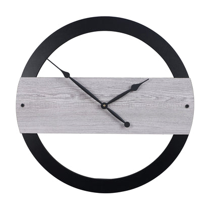 wc20 Brown Quartz Black Modern Wall Clock, For Home And Office