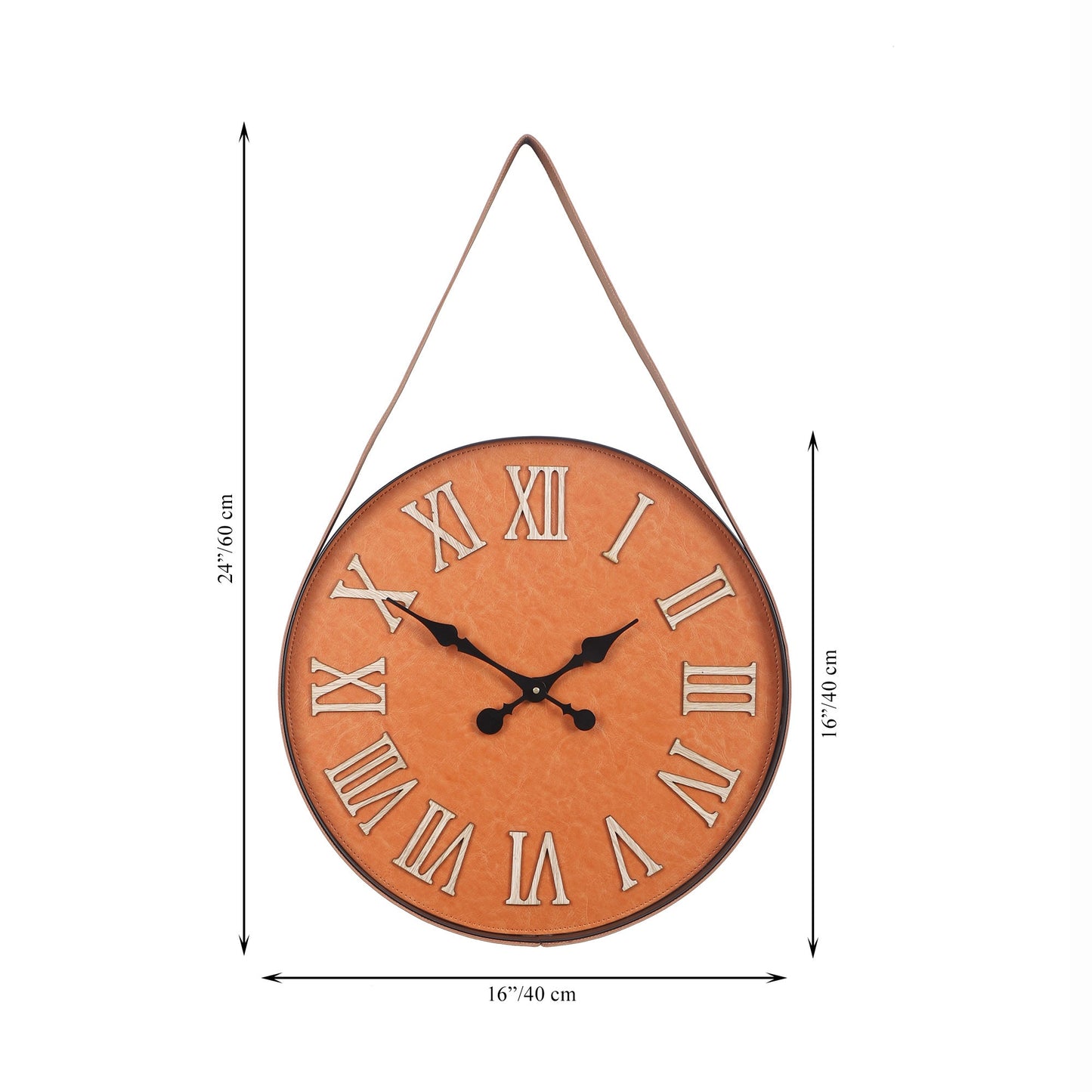 wc1 High Gloss Roman Numerals Wooden Wall Clock