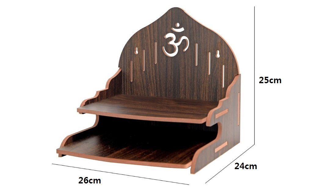 Wooden Temple for Home & Office, Light Weight Puja Mandir