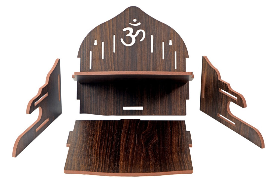 Wooden Temple for Home & Office, Light Weight Puja Mandir