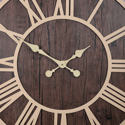 wc9 Modern Rustic Wall Clock with Cutout Details