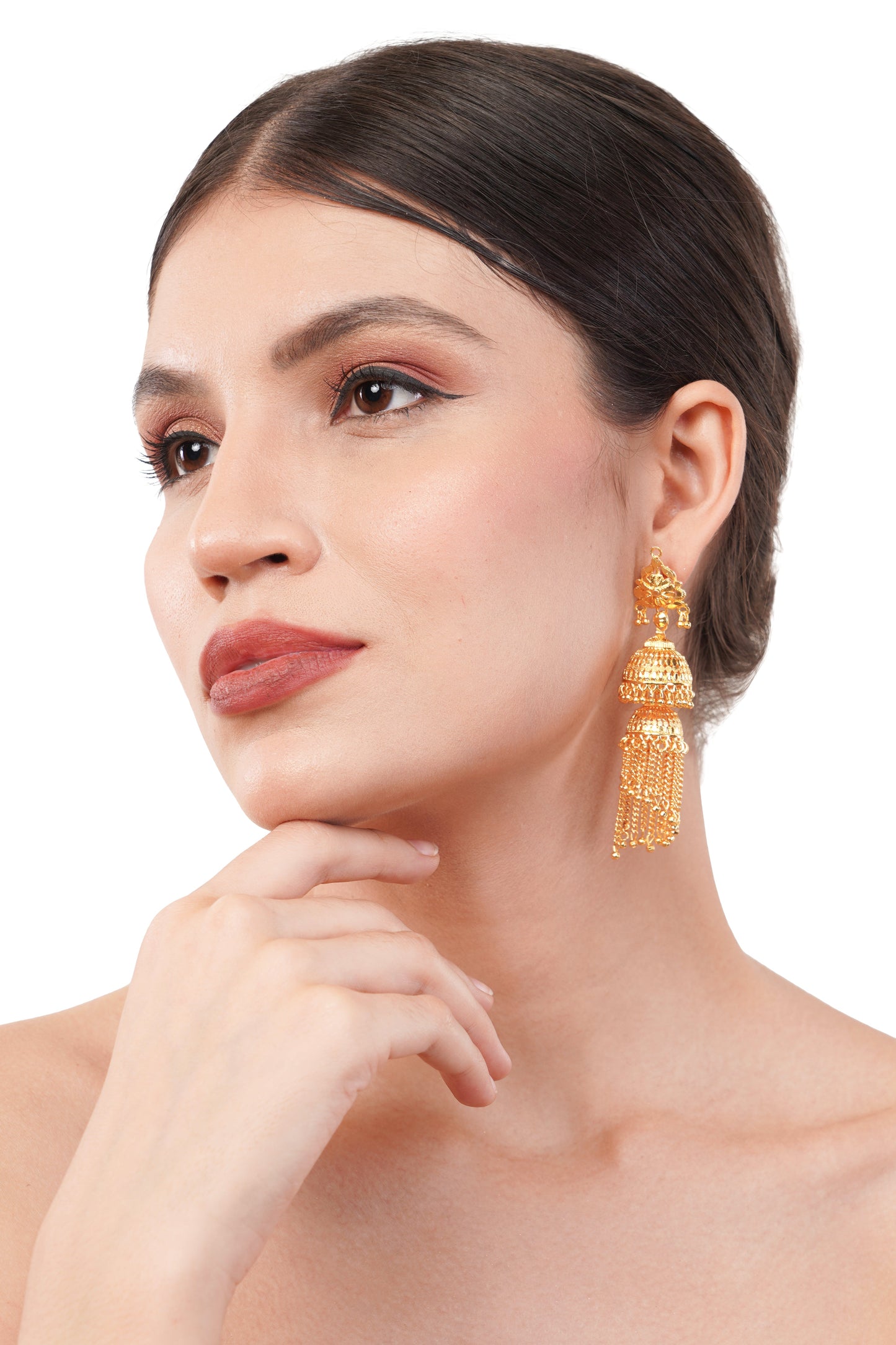 030 1Gm Gold-Plated Jhumki Earrings Set