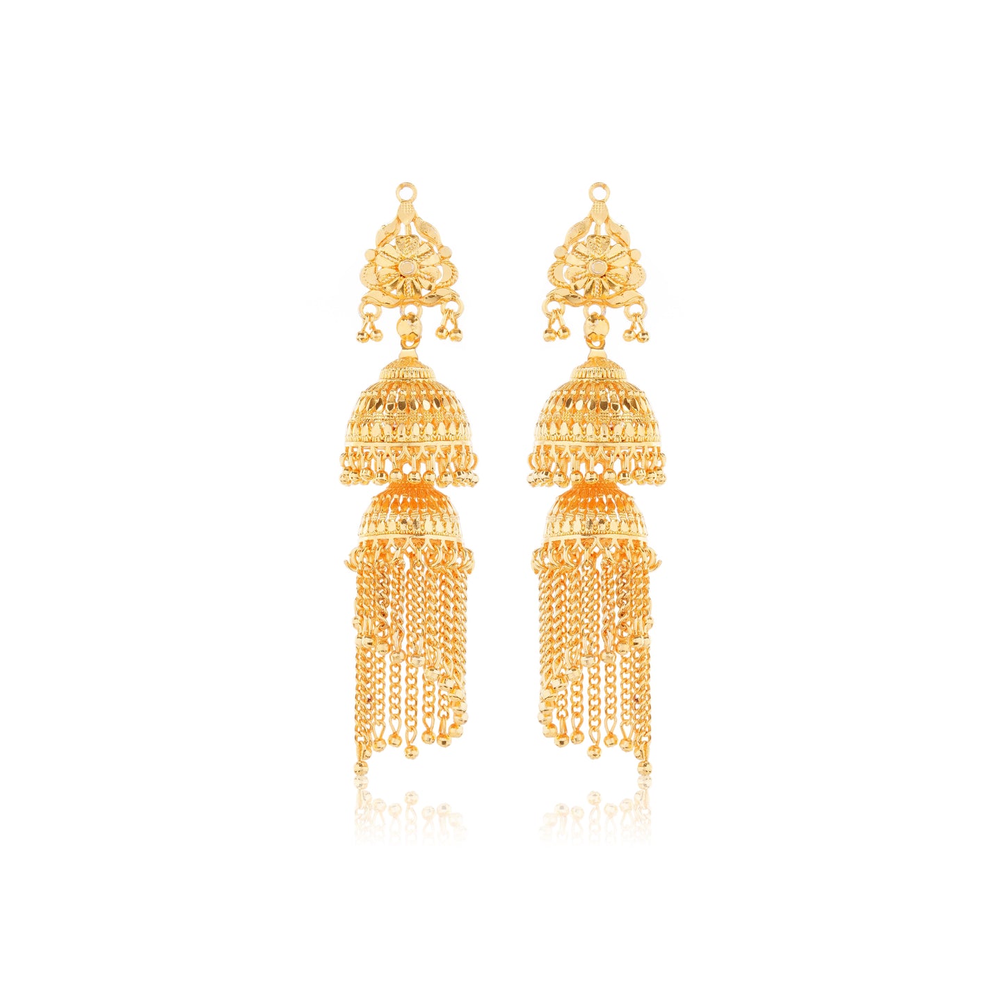 030 1Gm Gold-Plated Jhumki Earrings Set