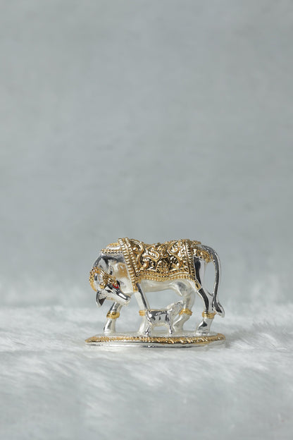 Gold and Silver plated Cow Calf