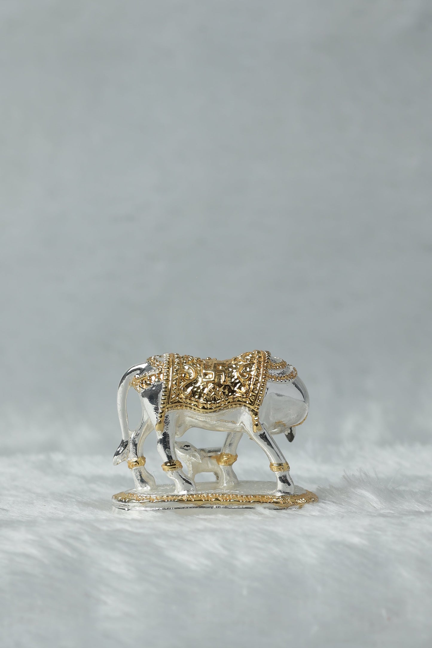 Gold and Silver plated Cow Calf