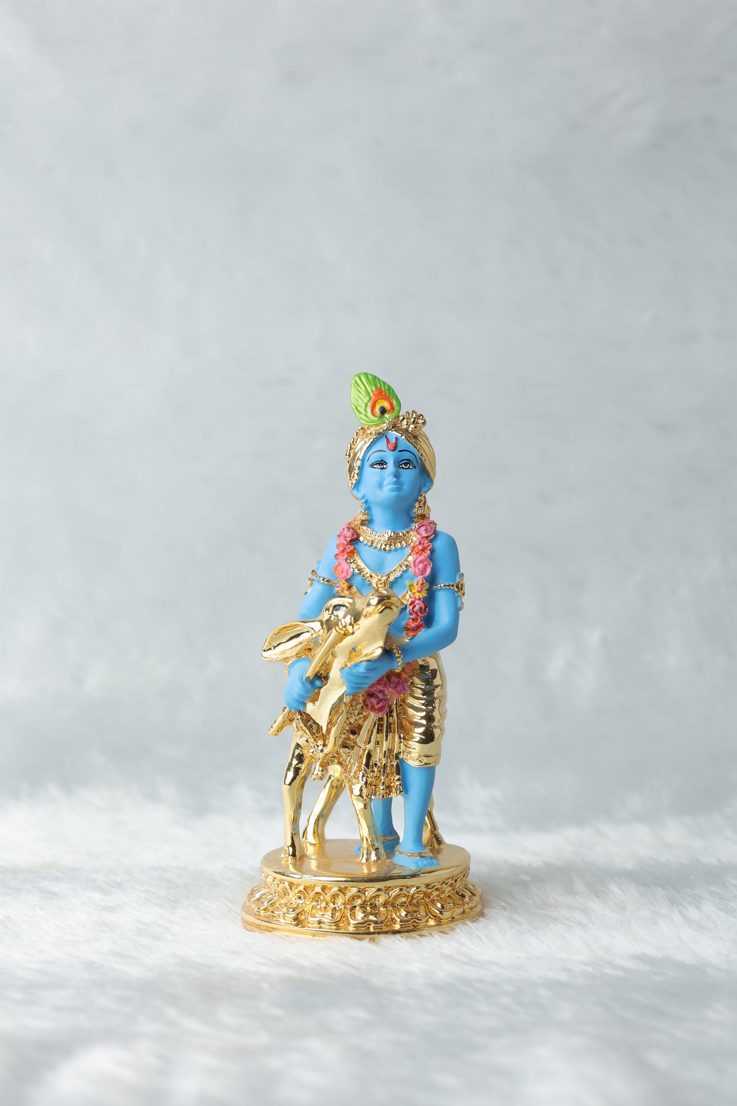 Gold plated Krishana with calf blue Colour || Krishana Ji